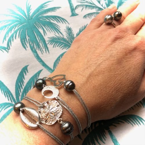 bracelet véritable perle de tahiti