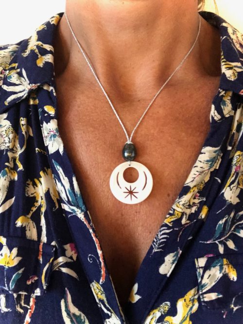 collier en nacre et perle de tahiti