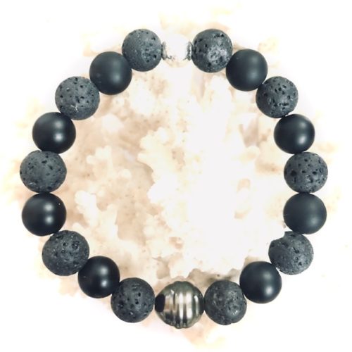 bracelet perles noires