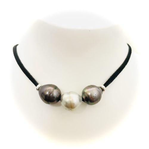 collier trio de perles tahiti