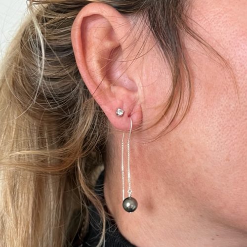 boucles d'oreilles en perles de tahiti