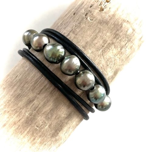 bracelet multi tours perles de tahiti