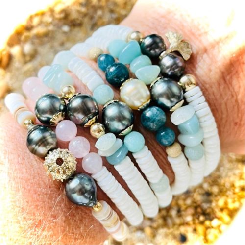 bracelet coquillage et perle