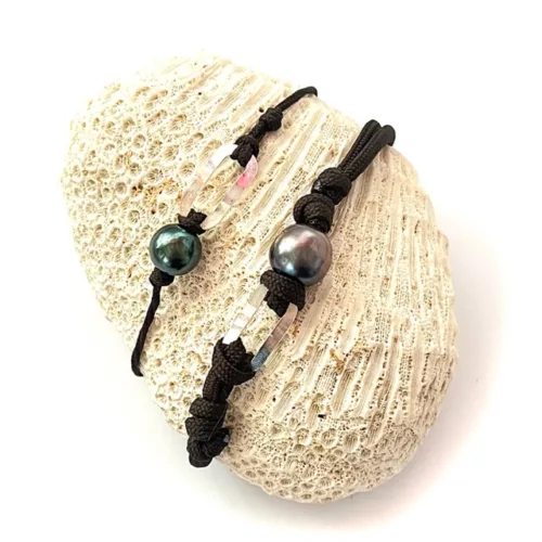 bracelets duo perles Tahiti